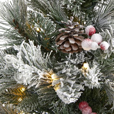 pre lit christmas tree with pine cones|flocked christmas tree with pinecones.